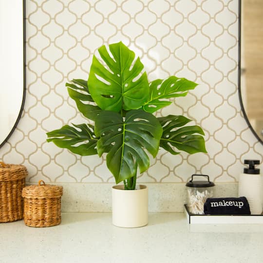 20in. Artificial Swiss Monstera Plant
